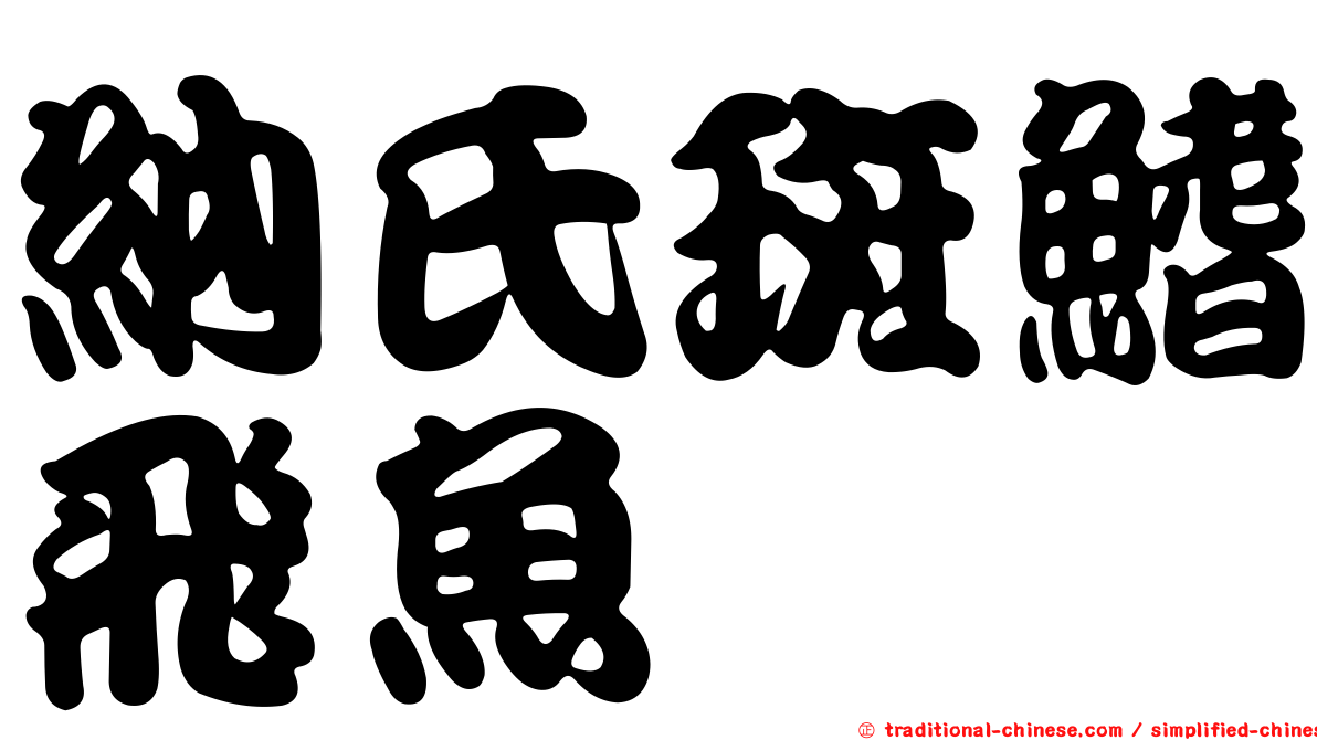 納氏斑鰭飛魚