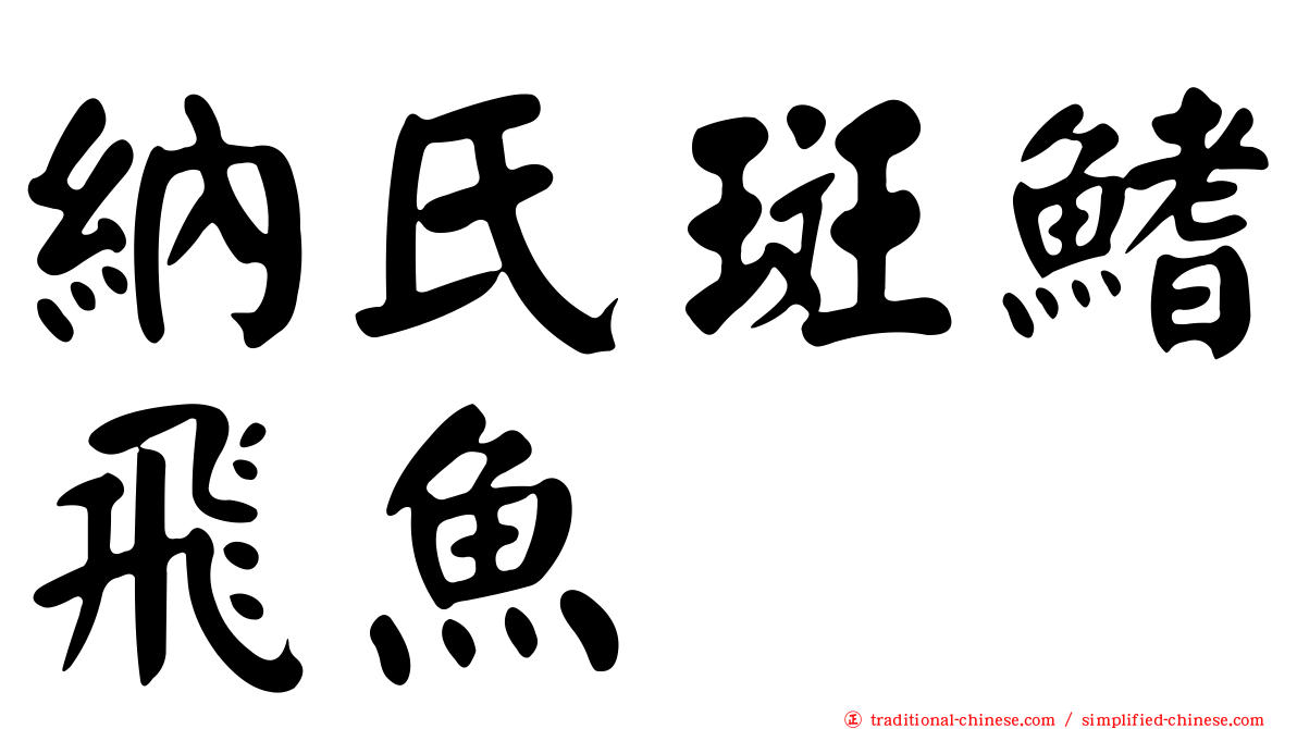 納氏斑鰭飛魚