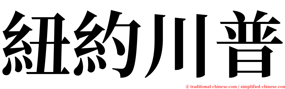 紐約川普 serif font