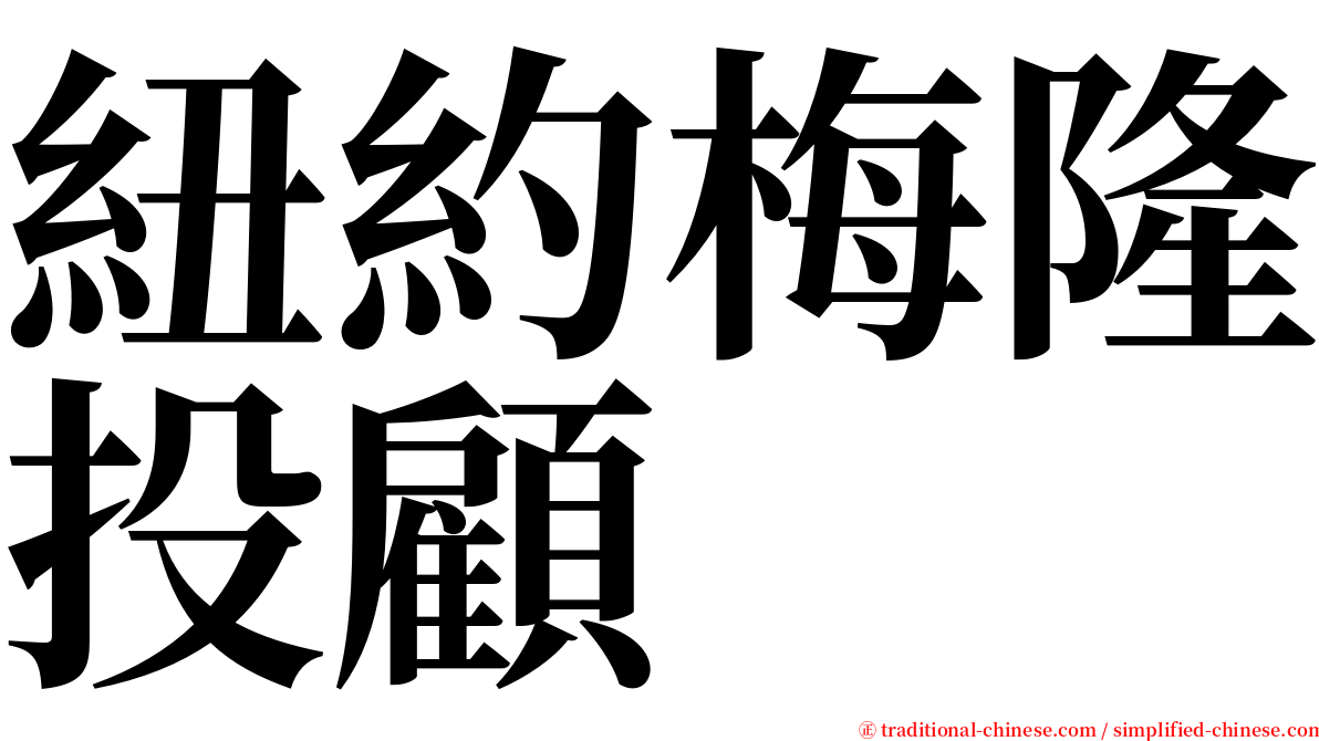紐約梅隆投顧 serif font