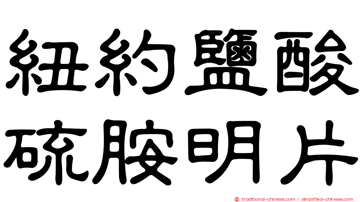 紐約鹽酸硫胺明片