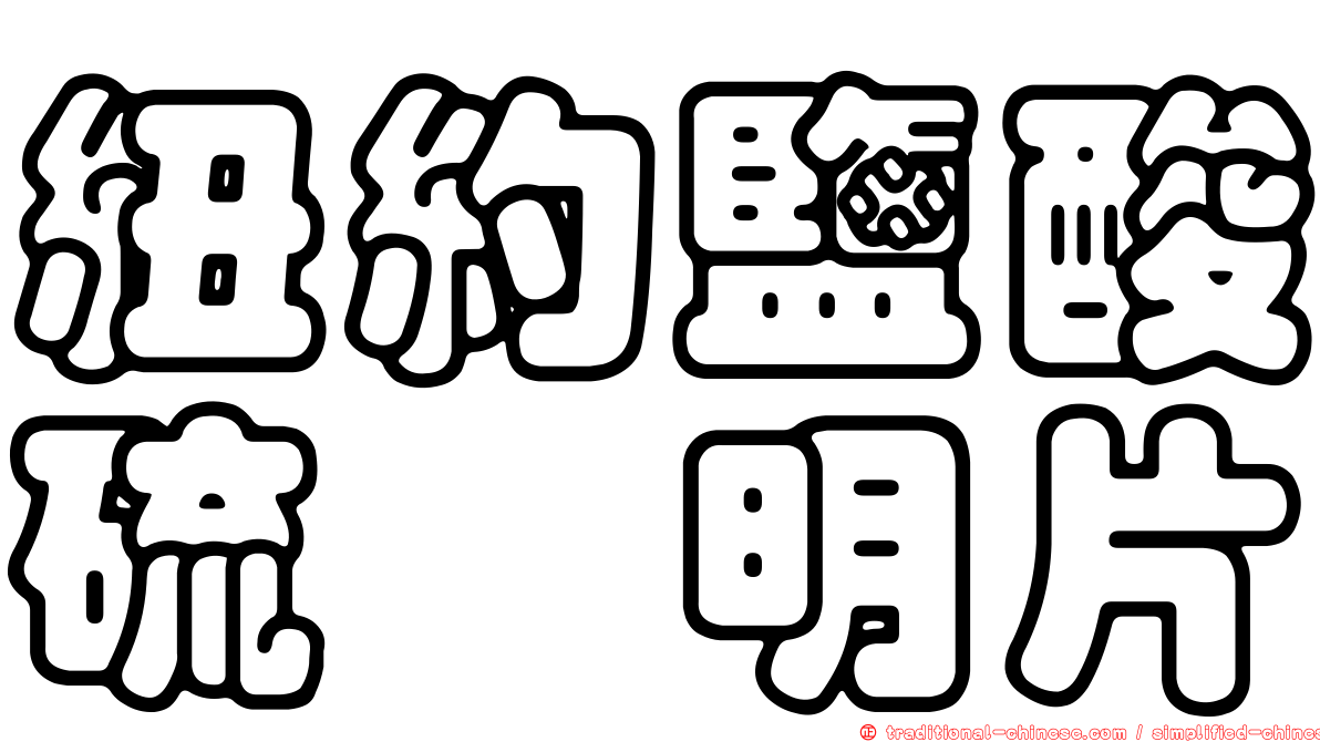 紐約鹽酸硫胺明片