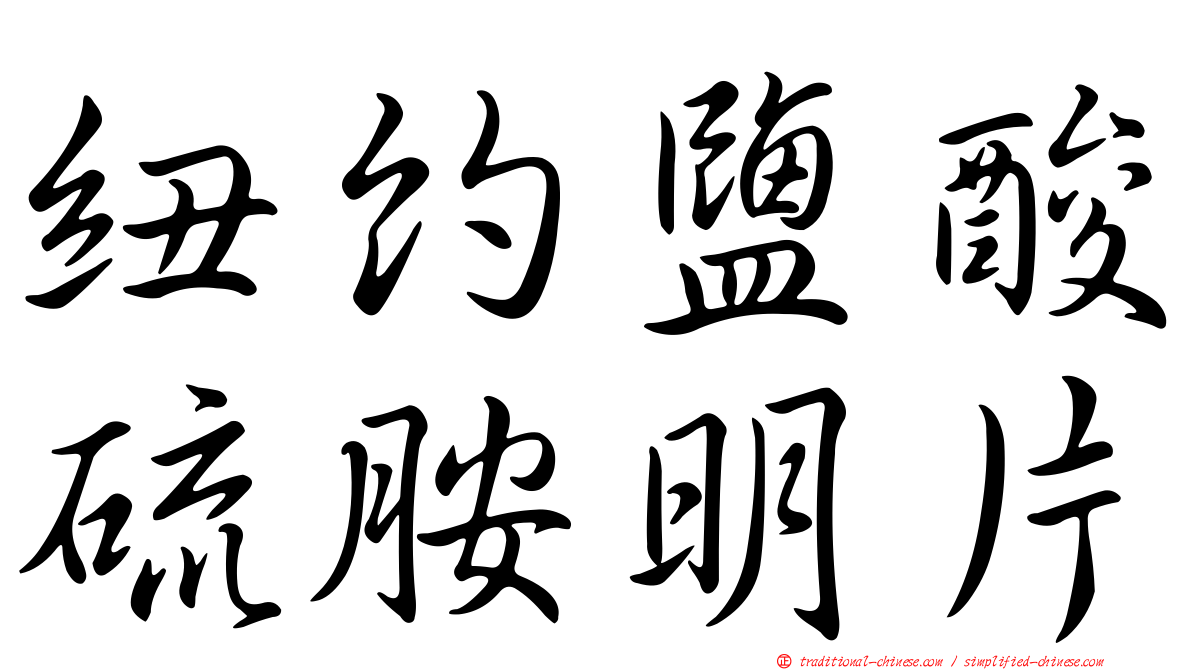 紐約鹽酸硫胺明片
