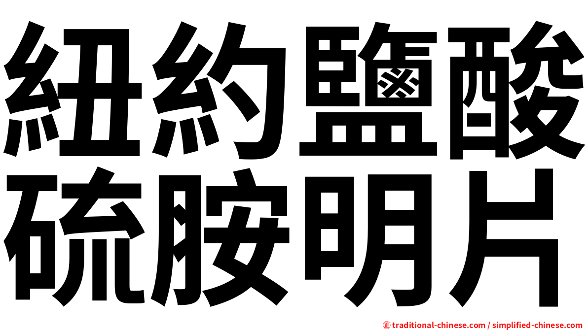 紐約鹽酸硫胺明片