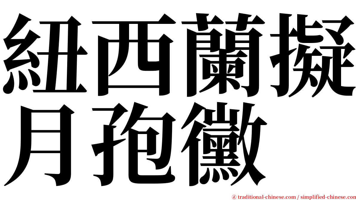 紐西蘭擬月孢黴 serif font