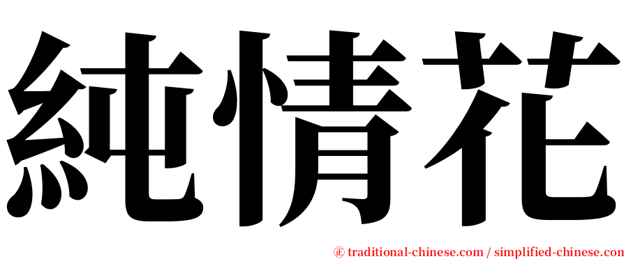 純情花 serif font