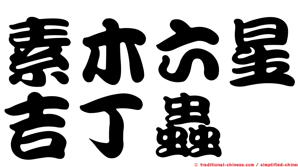 素木六星吉丁蟲