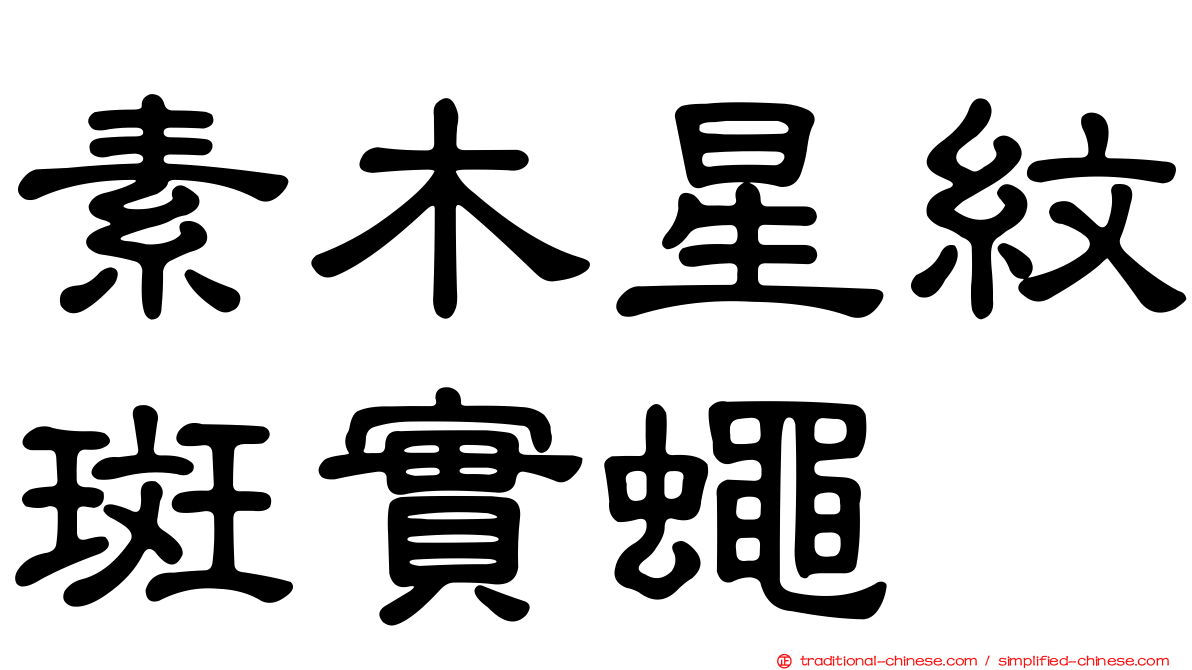 素木星紋斑實蠅