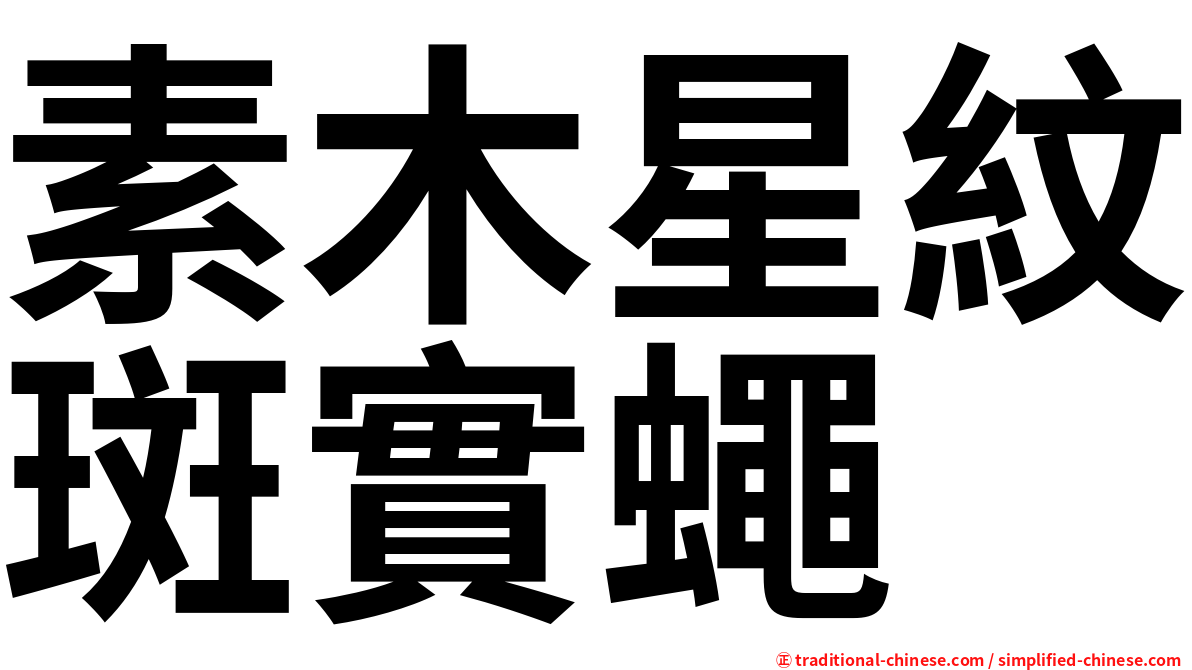 素木星紋斑實蠅