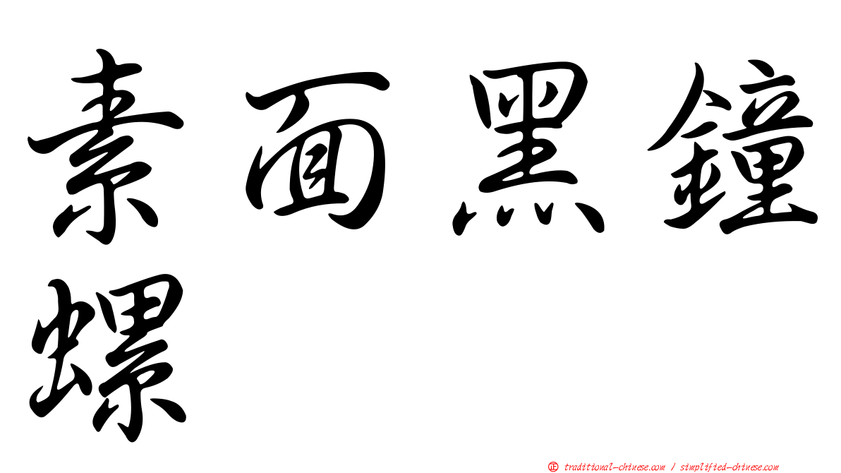 素面黑鐘螺