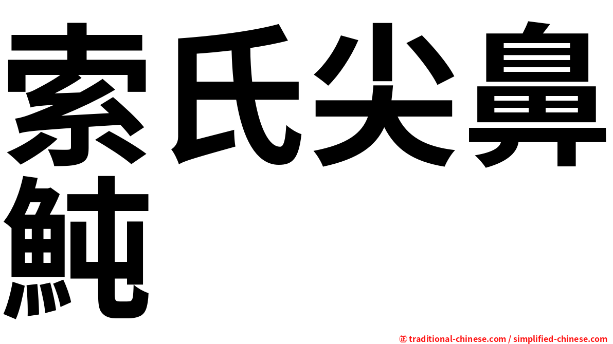 索氏尖鼻魨