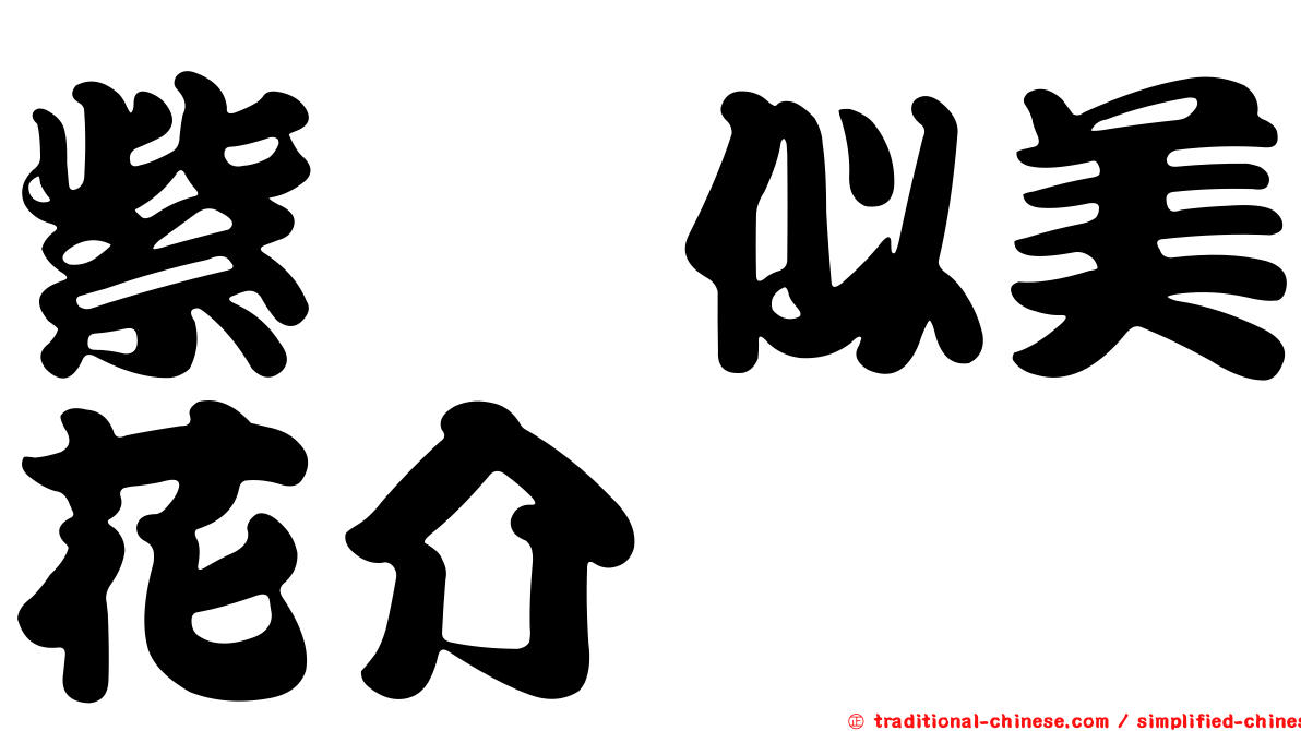 紫堇似美花介