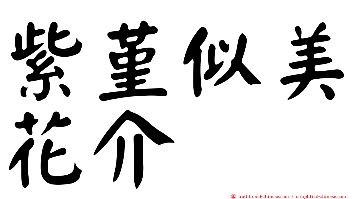 紫堇似美花介