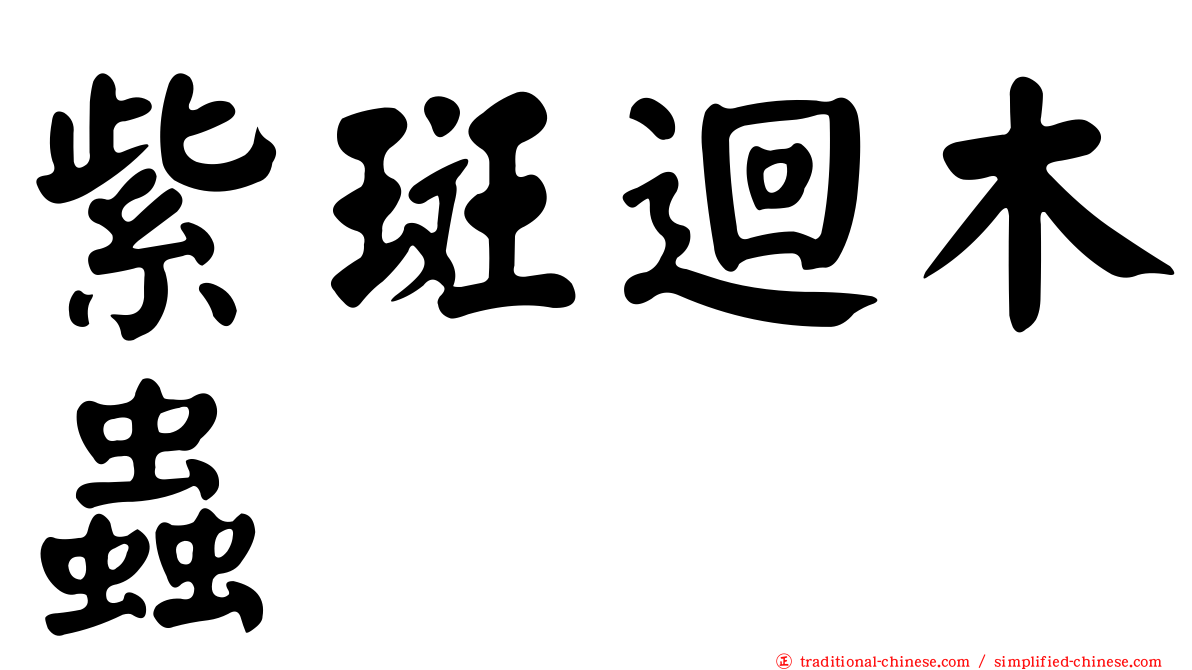 紫斑迴木蟲