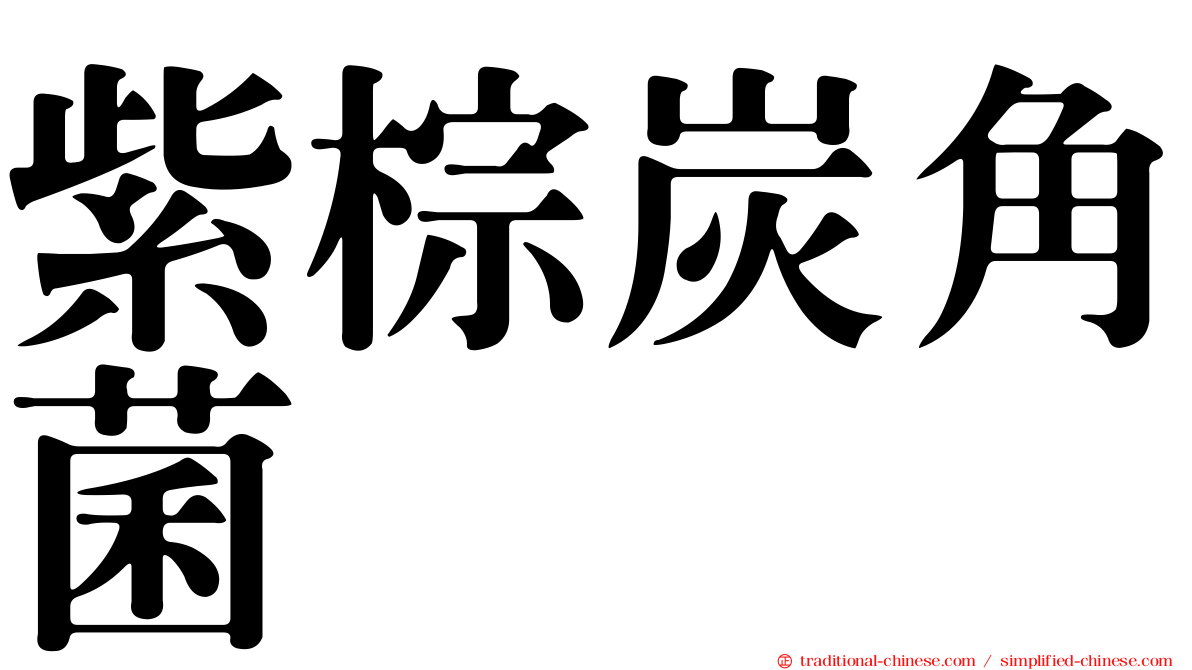 紫棕炭角菌