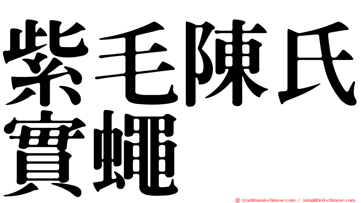 紫毛陳氏實蠅