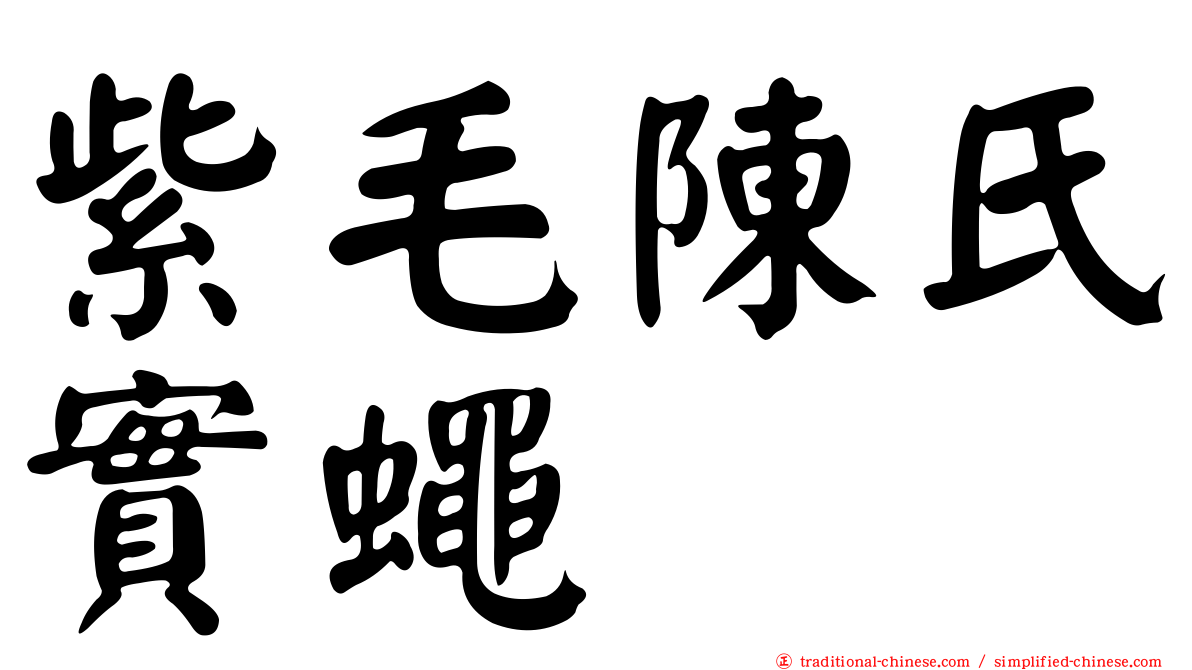 紫毛陳氏實蠅