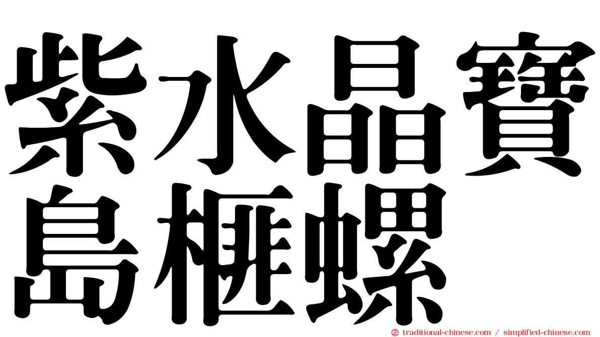 紫水晶寶島榧螺