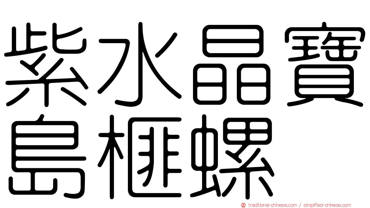 紫水晶寶島榧螺