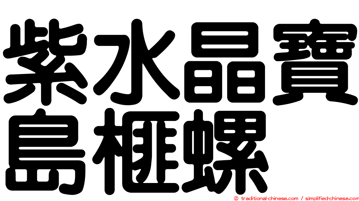 紫水晶寶島榧螺