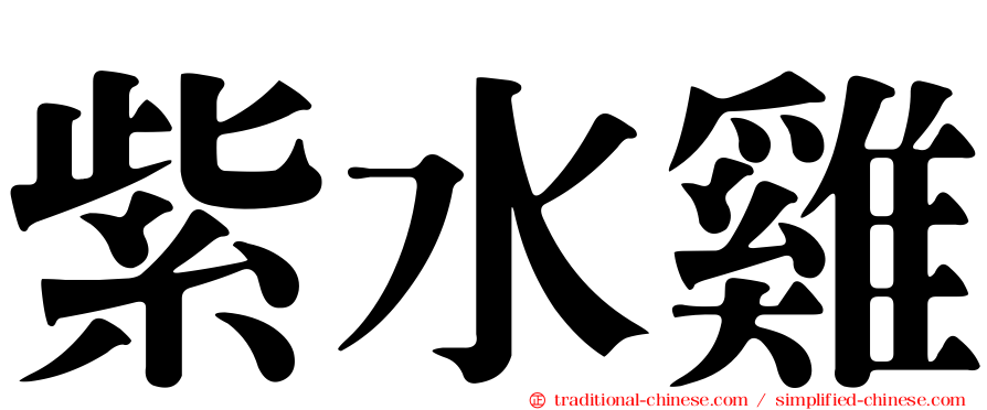 紫水雞