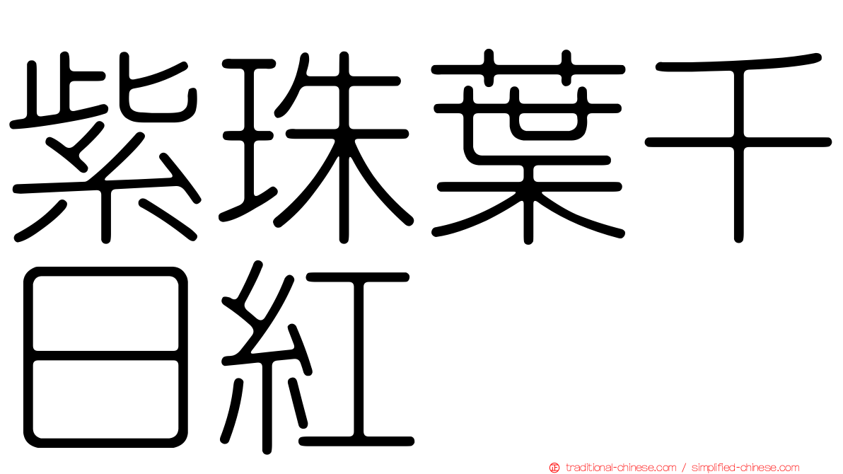 紫珠葉千日紅