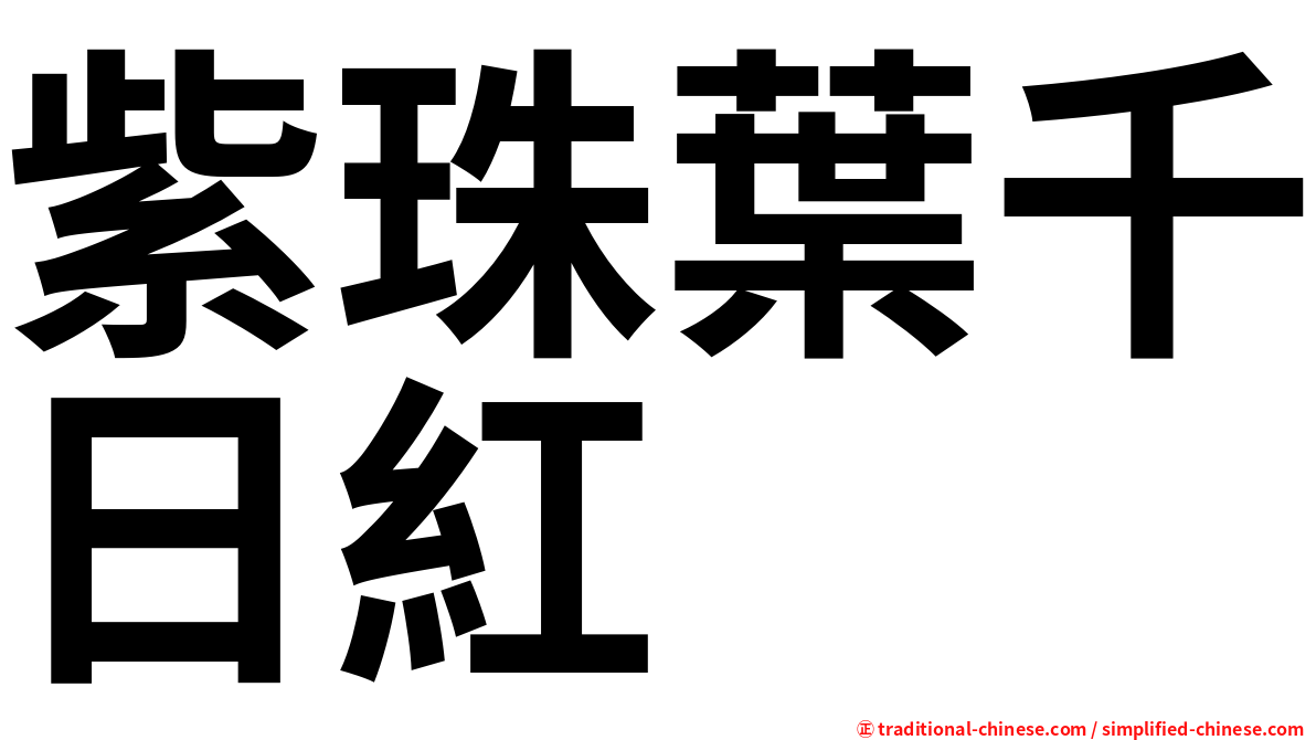紫珠葉千日紅