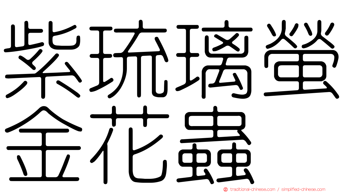 紫琉璃螢金花蟲