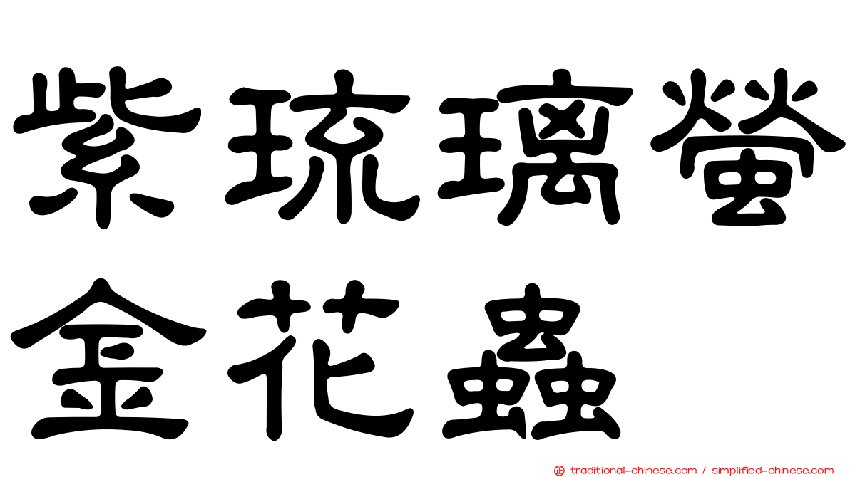 紫琉璃螢金花蟲