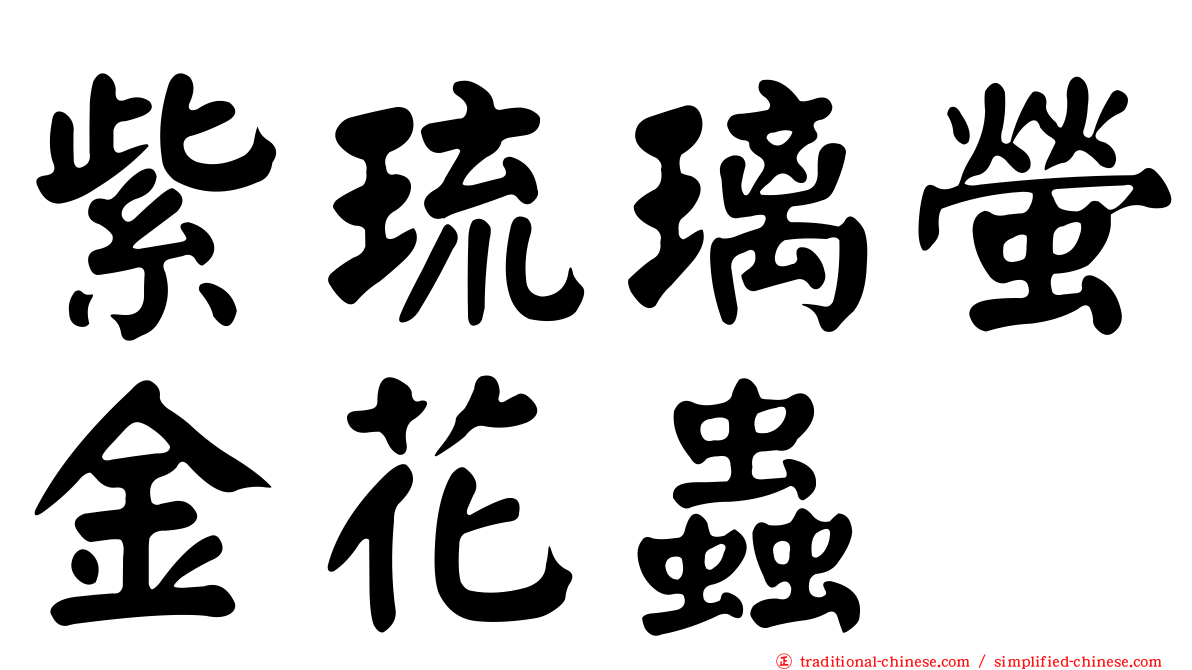 紫琉璃螢金花蟲