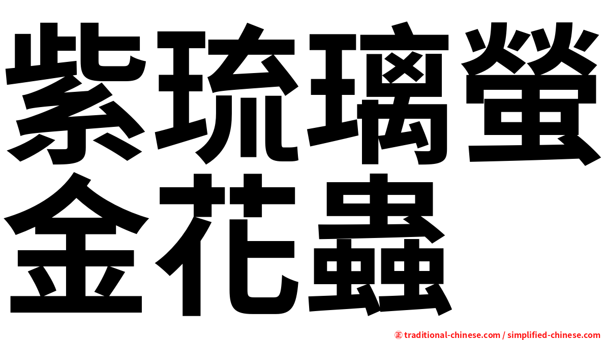紫琉璃螢金花蟲