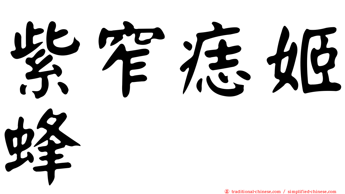 紫窄痣姬蜂