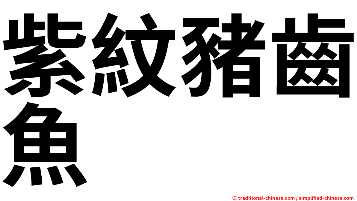 紫紋豬齒魚