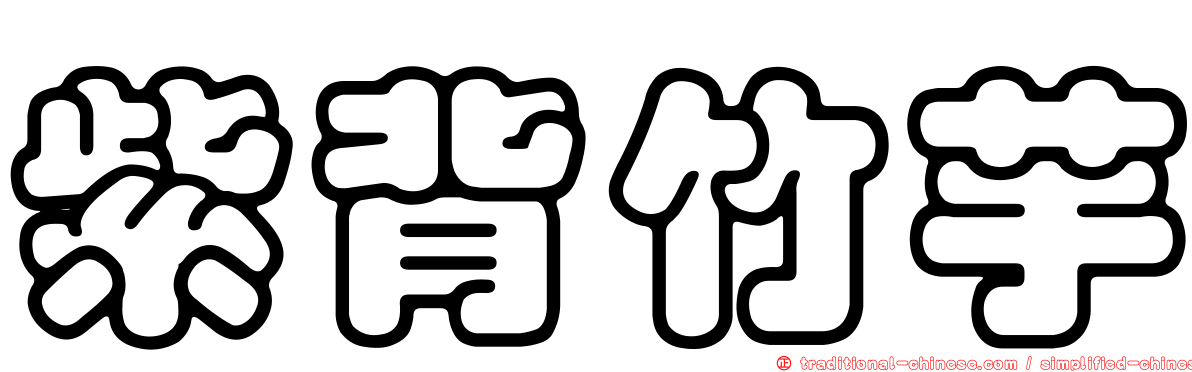 紫背竹芋