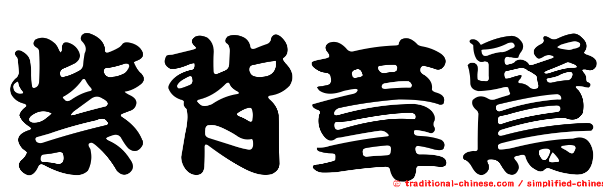 紫背葦鷺