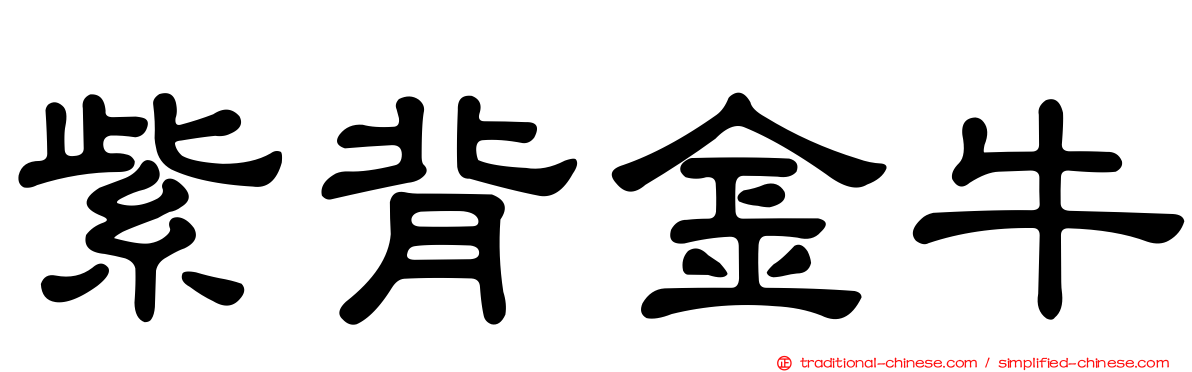 紫背金牛
