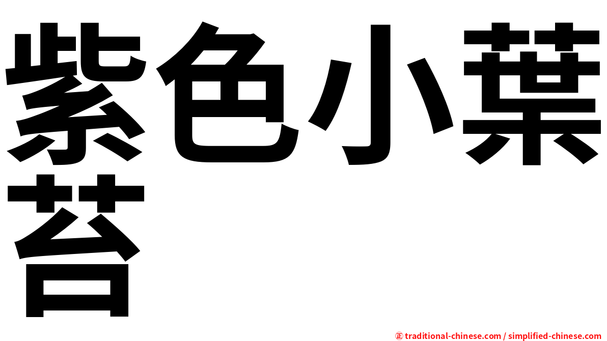 紫色小葉苔