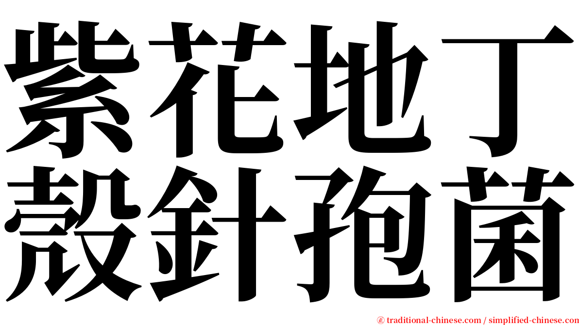 紫花地丁殼針孢菌 serif font