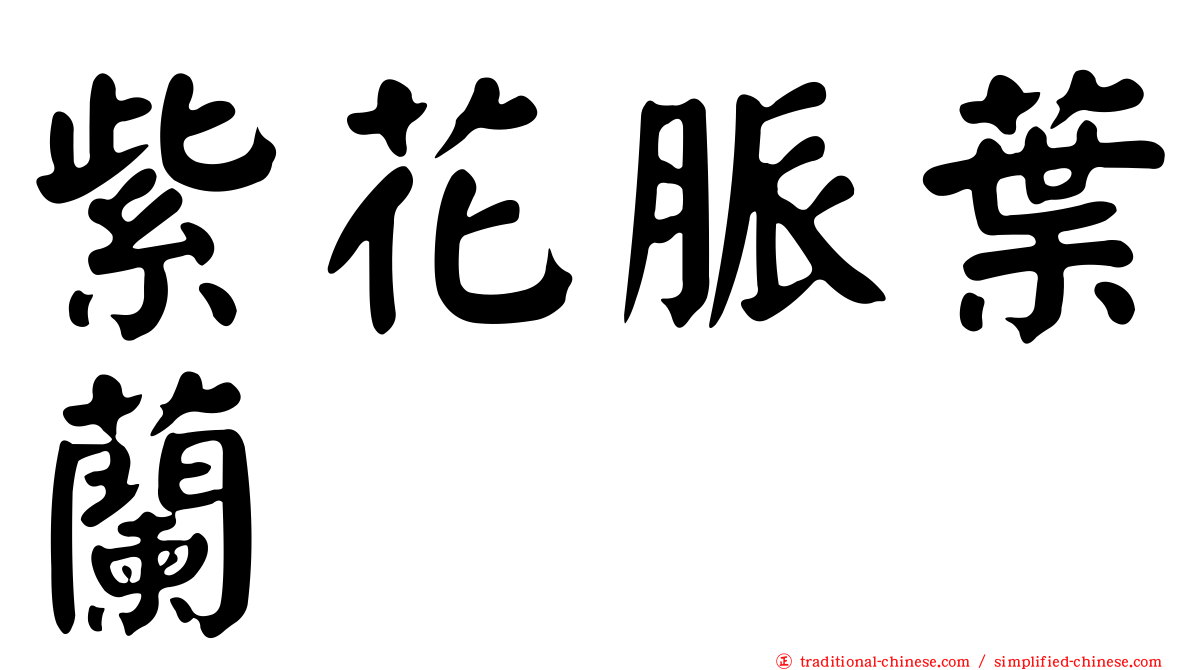 紫花脈葉蘭