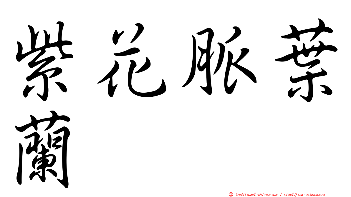 紫花脈葉蘭