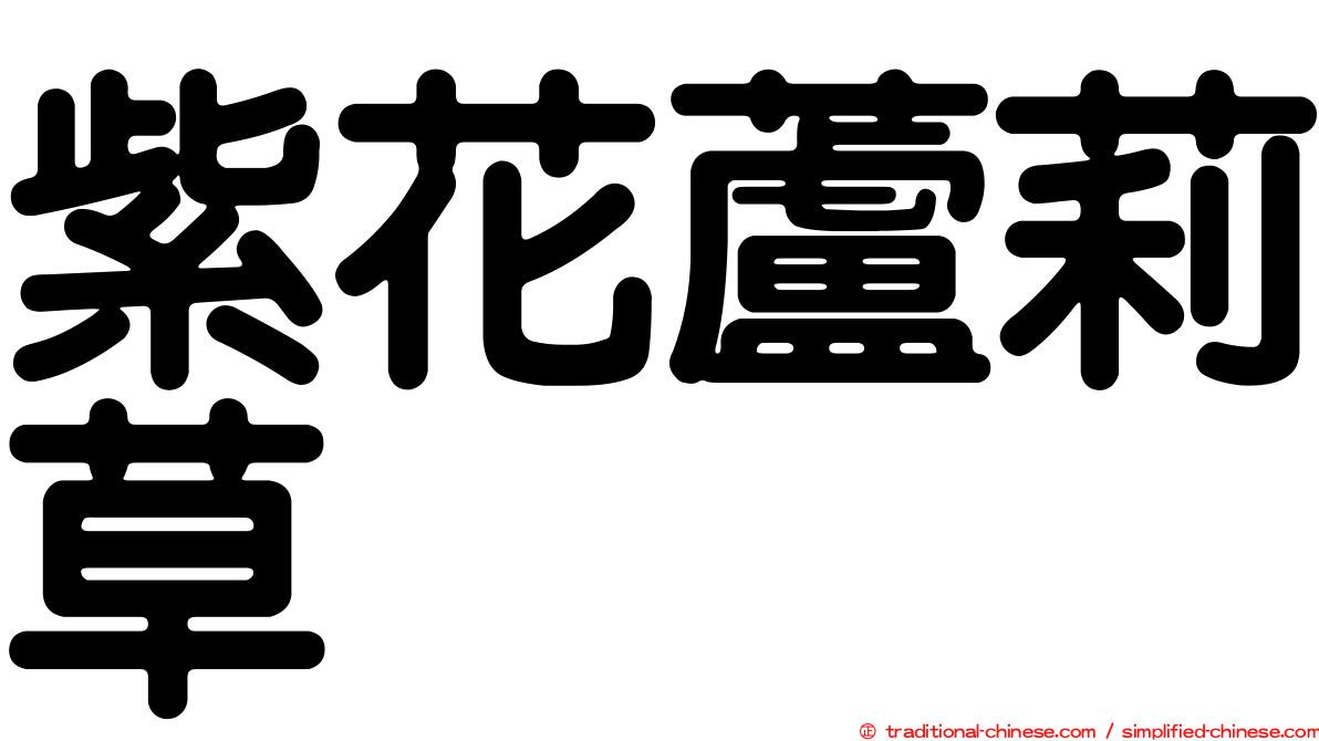 紫花蘆莉草