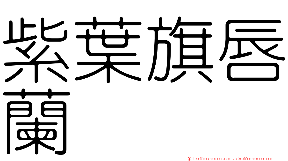 紫葉旗唇蘭