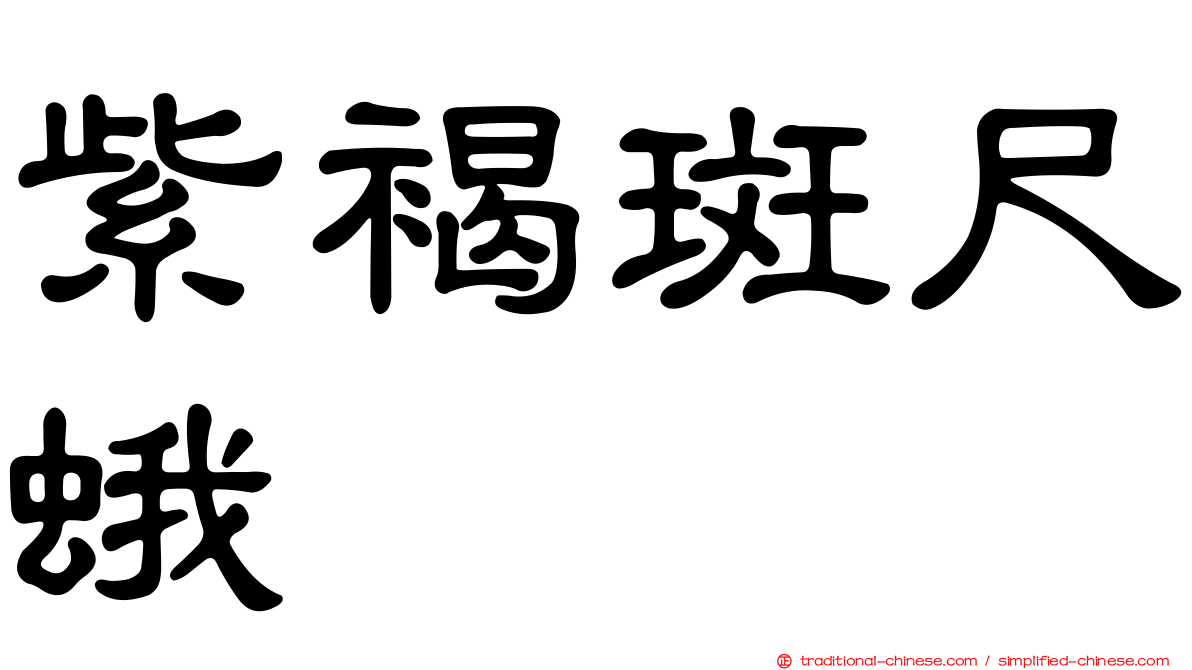 紫褐斑尺蛾