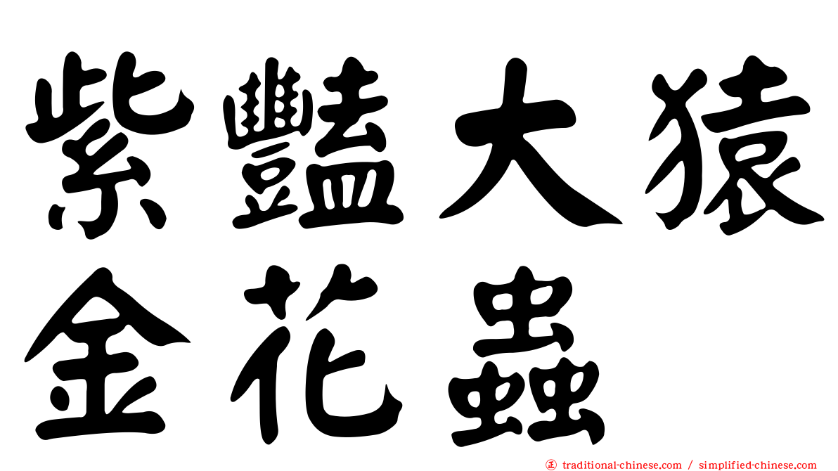 紫豔大猿金花蟲