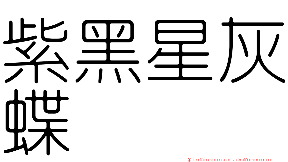 紫黑星灰蝶