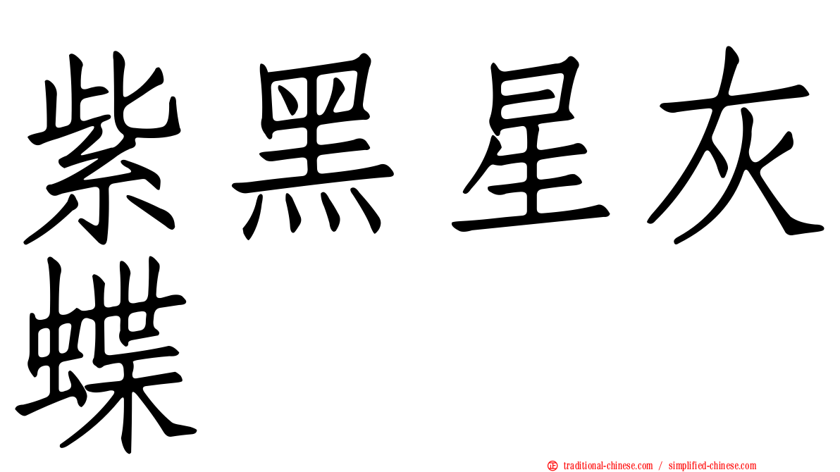 紫黑星灰蝶
