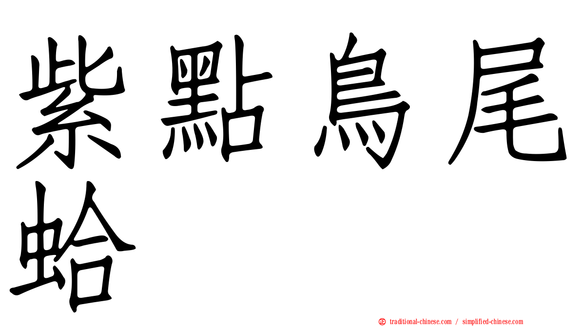 紫點鳥尾蛤
