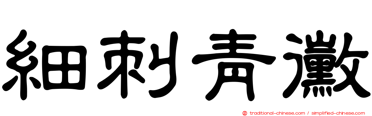 細刺青黴
