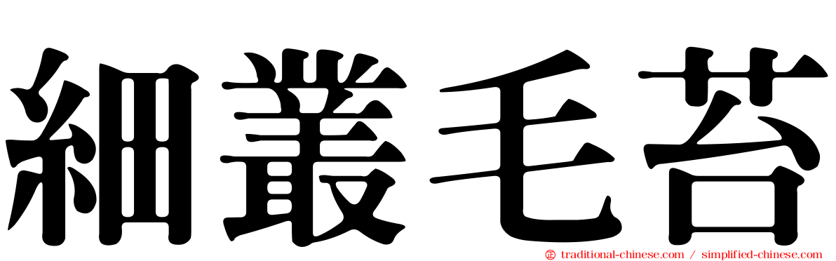 細叢毛苔