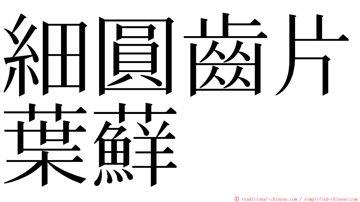 細圓齒片葉蘚 ming font